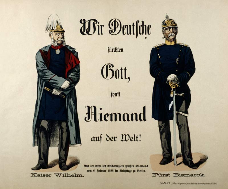 Emperor Wilhelm I and Prince Bismarck od German School