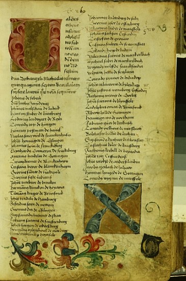Martin Luther''s enrolment sheet at the University of Erfurt, April 1501 od German School