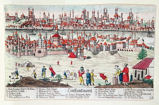 Panoramic view of Constantinople od German School