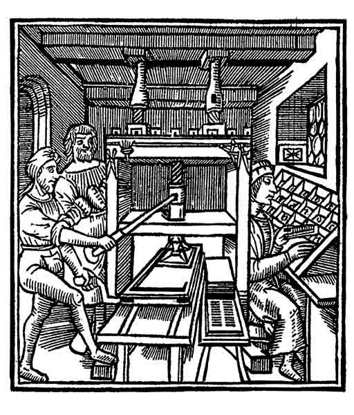 Printing press od German School