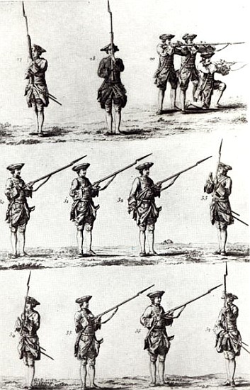 Soldiers with bayonets od German School