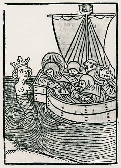 St. Brendan and the Siren, illustration from ''The Voyage of St. Brendan'' od German School