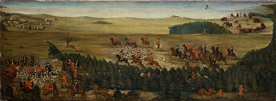 Stag-hunting with Frederick William I of Prussia od German School