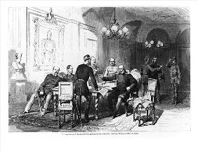 War council at Versailles Prefecture on 6th December 1870, illustration from ''Illustrierte Zeitung'