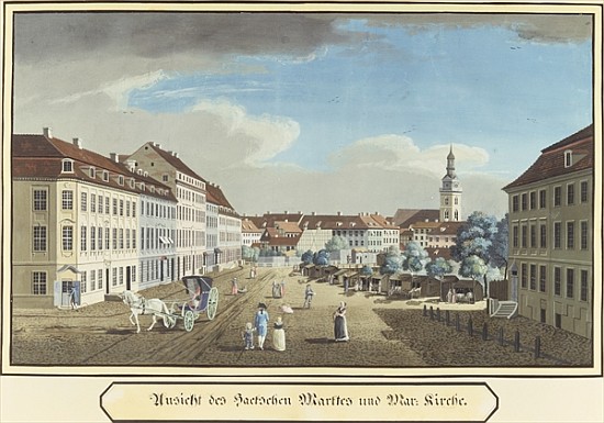 View of the Hackescher Markt and the Church of St. Mary, Berlin od German School