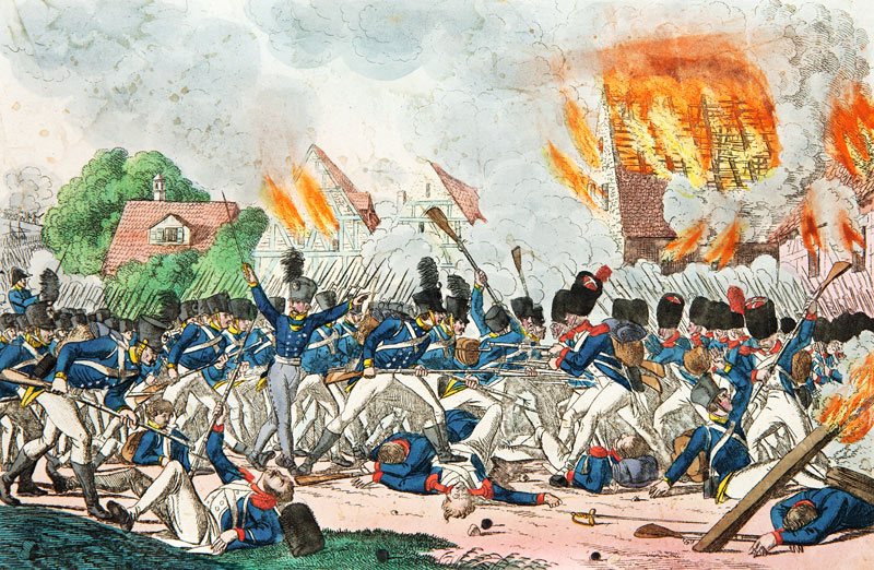 Battle of Ligny, 16th June 1815 (engraving) od German School, (19th century)