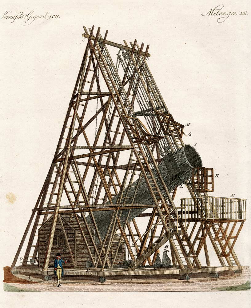 Herschel's telescope od German School, (19th century)