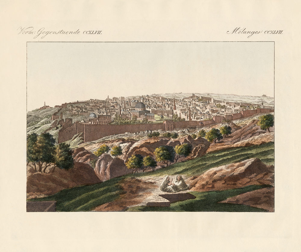 View of Jerusalem od German School, (19th century)