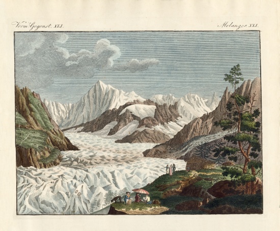 Alpen Glacier od German School, (19th century)