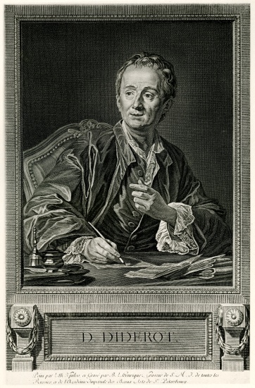 Denis Diderot od German School, (19th century)