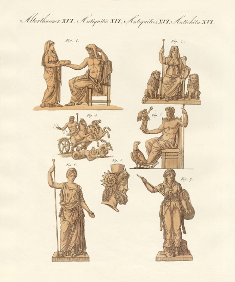 Divinities of the Greeks and Romans od German School, (19th century)