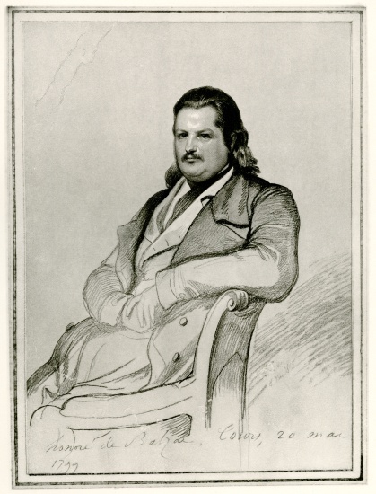 Honoré de Balzac od German School, (19th century)