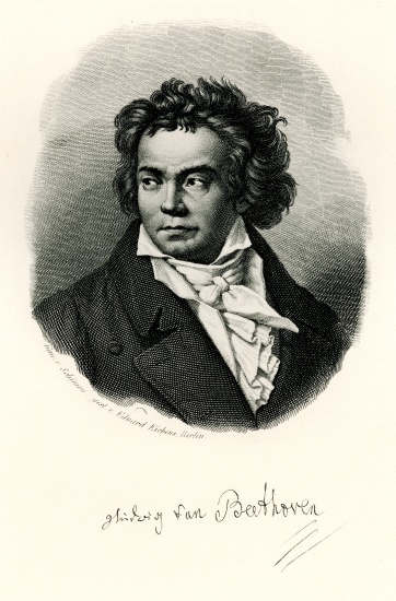 Ludwig van Beethoven od German School, (19th century)