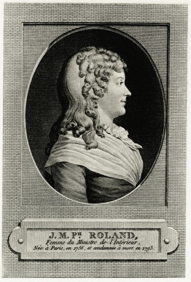 Marie Jeanne Roland od German School, (19th century)