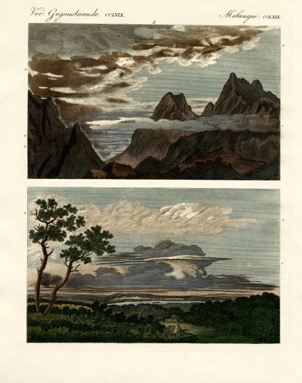 Natural history of the clouds od German School, (19th century)