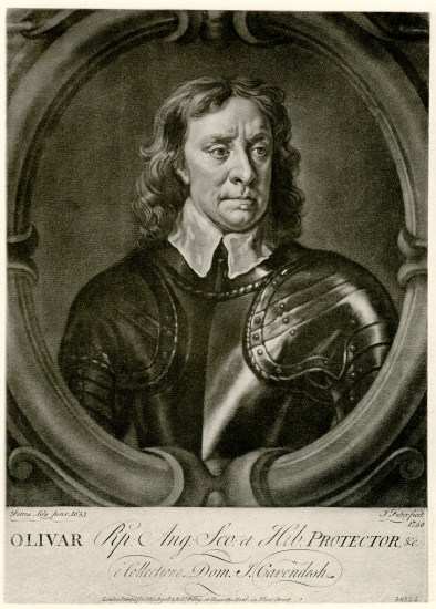 Oliver Cromwell od German School, (19th century)