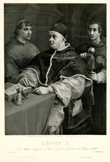 Papst Leo X. od German School, (19th century)