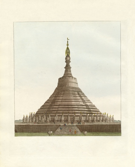 Schomadu, or the golden temple in Pegu od German School, (19th century)