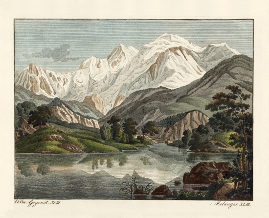 Snowy Mountains od German School, (19th century)