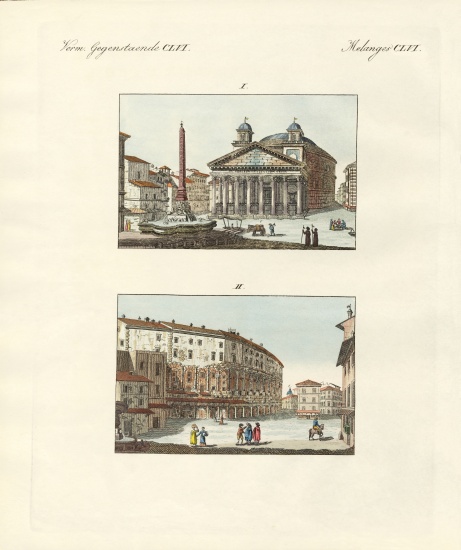 Strange building in Rome od German School, (19th century)