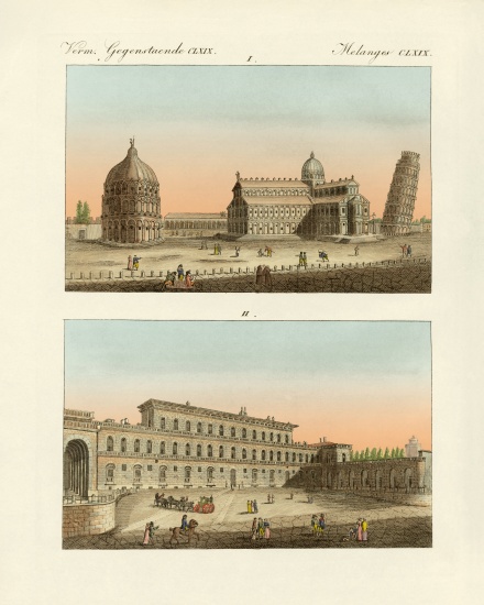 Strange buildings in Italy od German School, (19th century)
