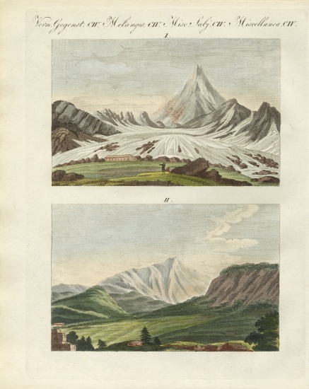 Strange mountains od German School, (19th century)