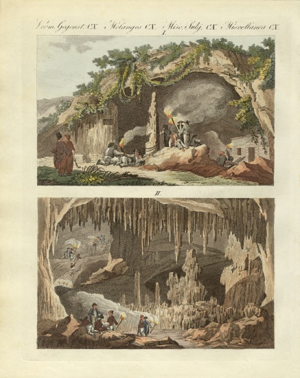 The cave of Antiparos od German School, (19th century)