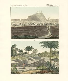Views of some volcanoes in the kingdom of New Spain in America