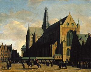 The Groote Kerk in Haarlem. od Gerrit Adriaensz Berckheyde