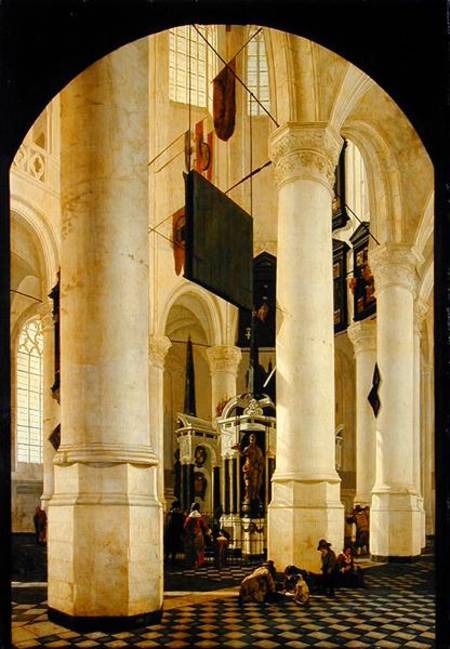 Interior of the Nieuwe Kerk in Delft with the Tomb of William the Silent od Gerrit Houckgeest