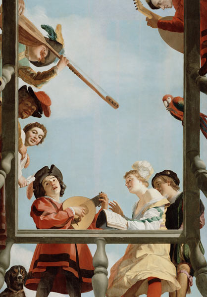 Musical Group on a Balcony od Gerrit van Honthorst