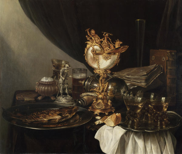 Still Life with a Nautilus Cup od Gerrit Willemsz. Heda