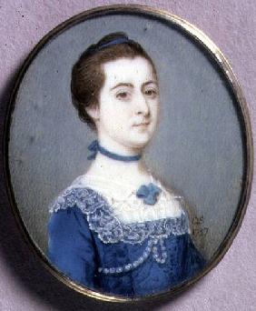 Portrait Miniature of a Lady in a Blue Dress