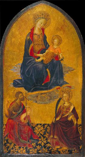 The Adoration of the Virgin and Child by Saint John the Baptist and Saint Catherine