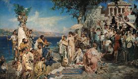 Phryne on the Poseidon's celebration in Eleusis