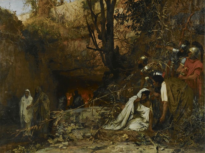 Christian persecutors at the entrance to the catacombs od G.I. Semiradski