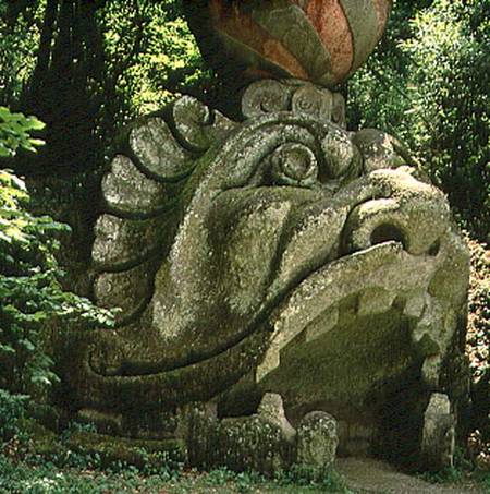 Mouth of a fantastical cave in the form of a monster's head, from the Parco dei Mostri (Monster Park od Giacomo Barozzi  da Vignola