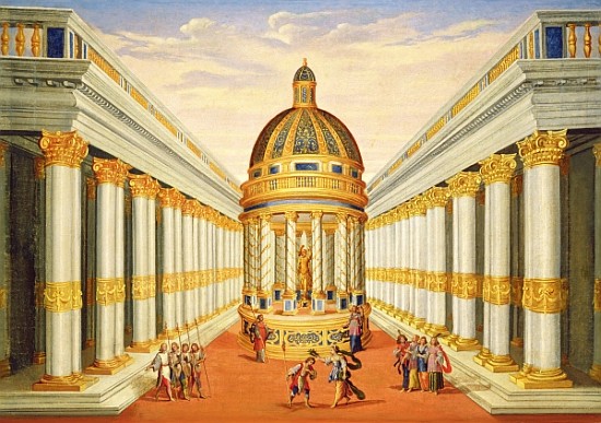Act I, scenes VII and VIII: Baccus'' Temple od Giacomo Torelli