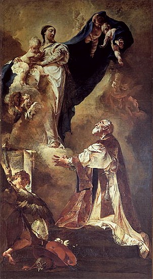 Virgin and Child Appearing to St. Philip Neri, 1725-26 od Giambattista Piazzetta or Piazetta