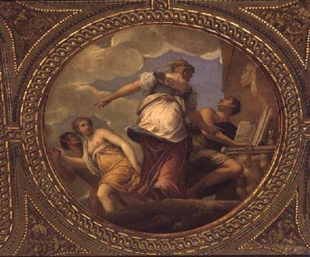 Allegory of Study (ceiling painting) od Giambattista Zelotti