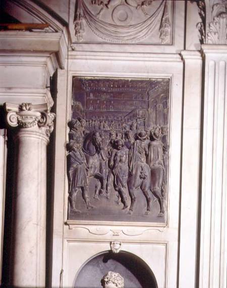 St. Agostino Preaching to the Florentines, relief from the Salviati chapel od Giambologna