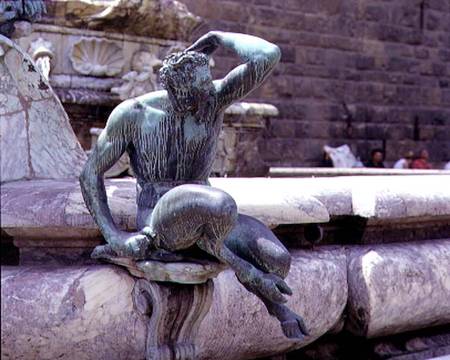 The Fountain of Neptune, detail of a satyr od Giambologna