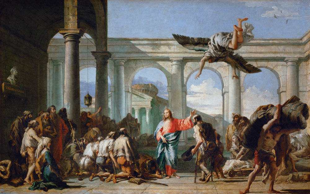 Jesus Healing the Paralytic at the Pool of Bethesda, c.1759 (oil on canvas) od Giandomenico Tiepolo