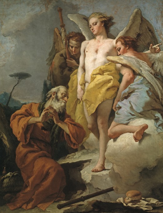 Abraham and the Three Angels od Giandomenico Tiepolo