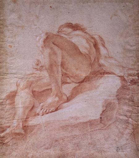Sketch for the figure representing the Danube for 'The Fountain of the Four Rivers' od Gianlorenzo Bernini