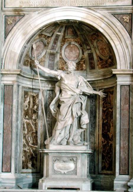 Statue of St. Longinus, at the base of the four pillars supporting the dome od Gianlorenzo Bernini