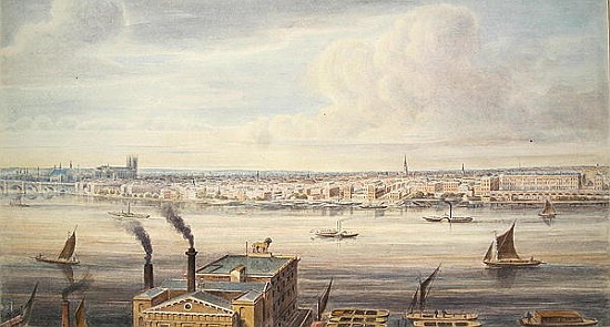 A fine View of London from Westminster Bridge to the Adelphi od Gideon Yates