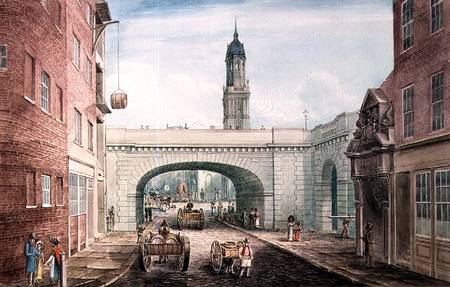 Lower Thames Street with the Entrance to Fishmongers' Hall od Gideon Yates