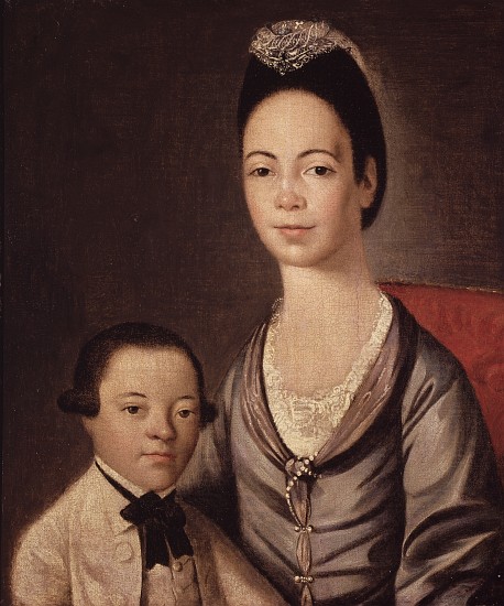 Mrs. Aaron Lopez and her son, Joshua, 1772/73 od Gilbert Stuart