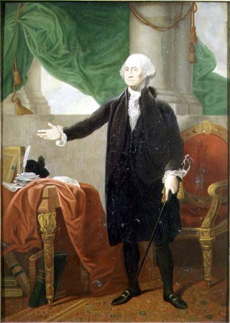 Portrait of George Washington (1732-99), first President of the United States od Gilbert Stuart